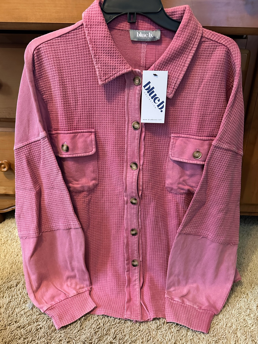 Nwt Blue B Pink Shacket